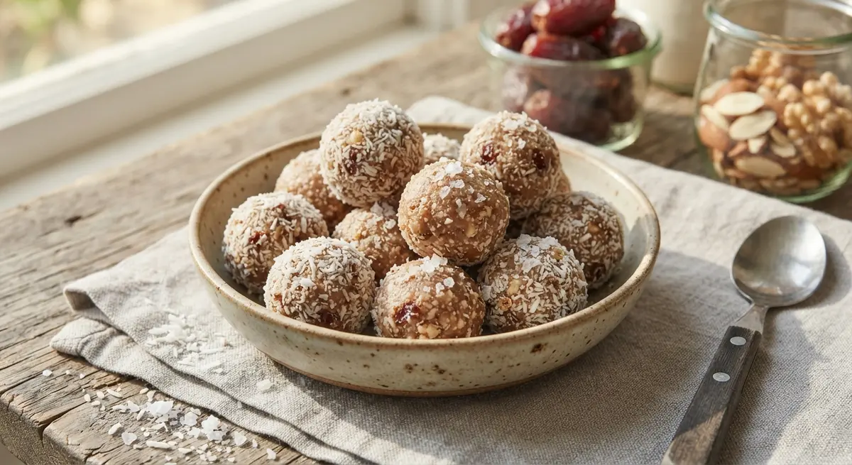 Date Coconut Salt Energy Balls